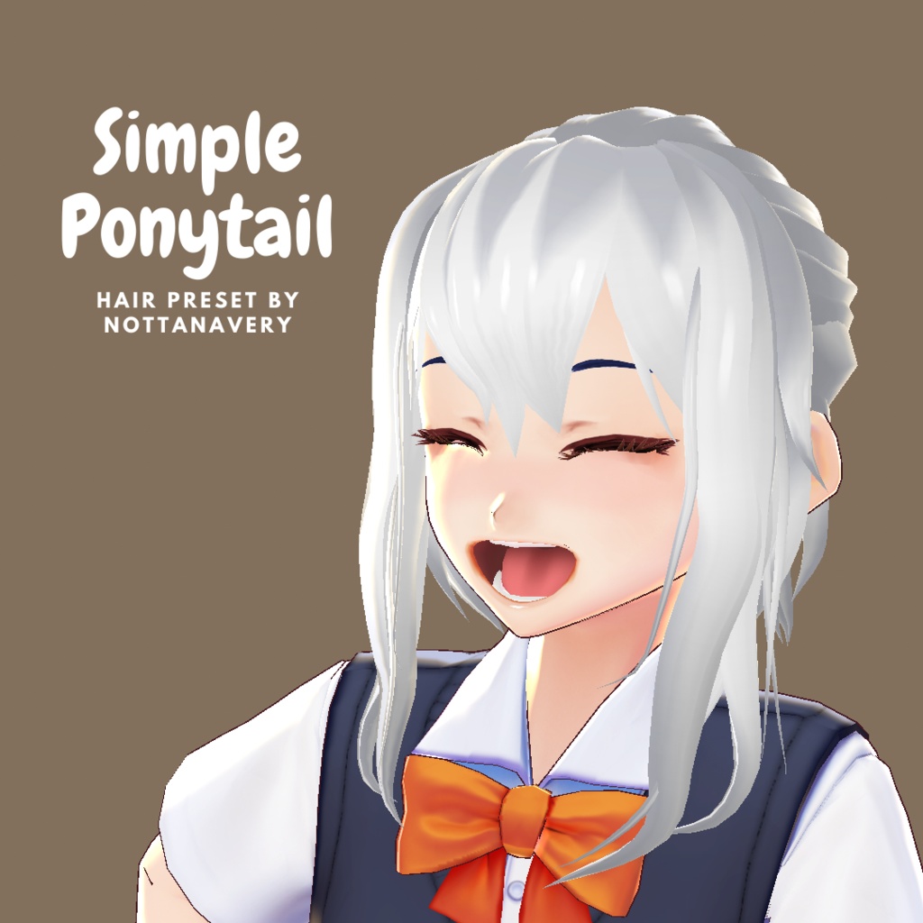 VRoid ] Ponytail (Hair Preset) || FREE - nottanavery - BOOTH