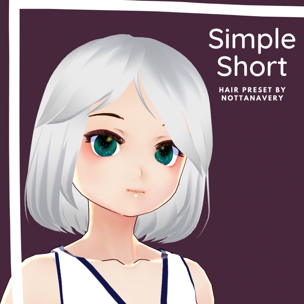 [ VRoid ] Simple Short ( Hair Preset )