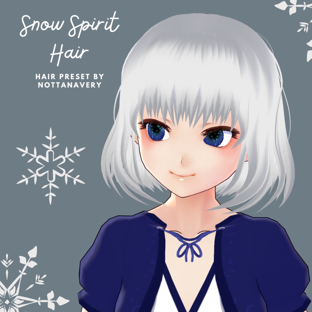 [ VRoid ] Snow Spirit Hair || Hair Preset