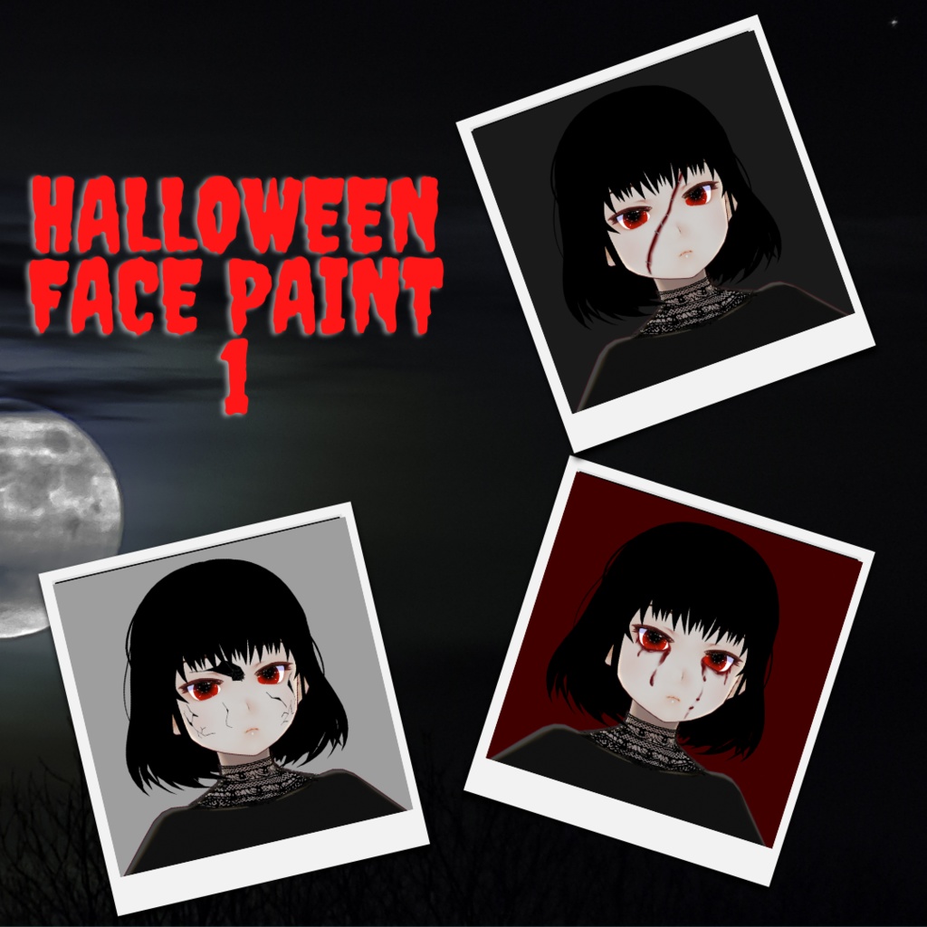 [ VRoid ] Halloween Face paint 1 || FREE