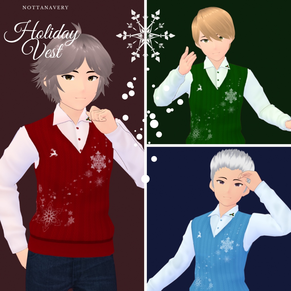 [ VRoid ] Holiday Vest || Variations and Set