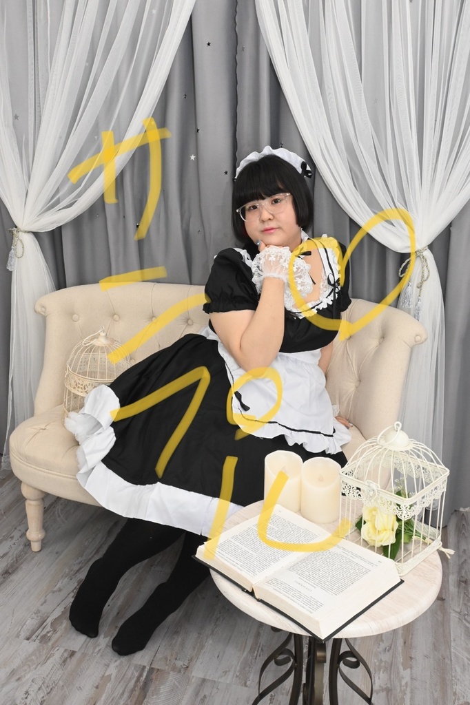 黒メイドちゃんチェキ 3