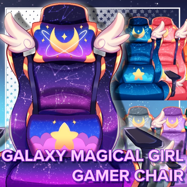 Galaxy Magical Girl Gamer Chair Asset