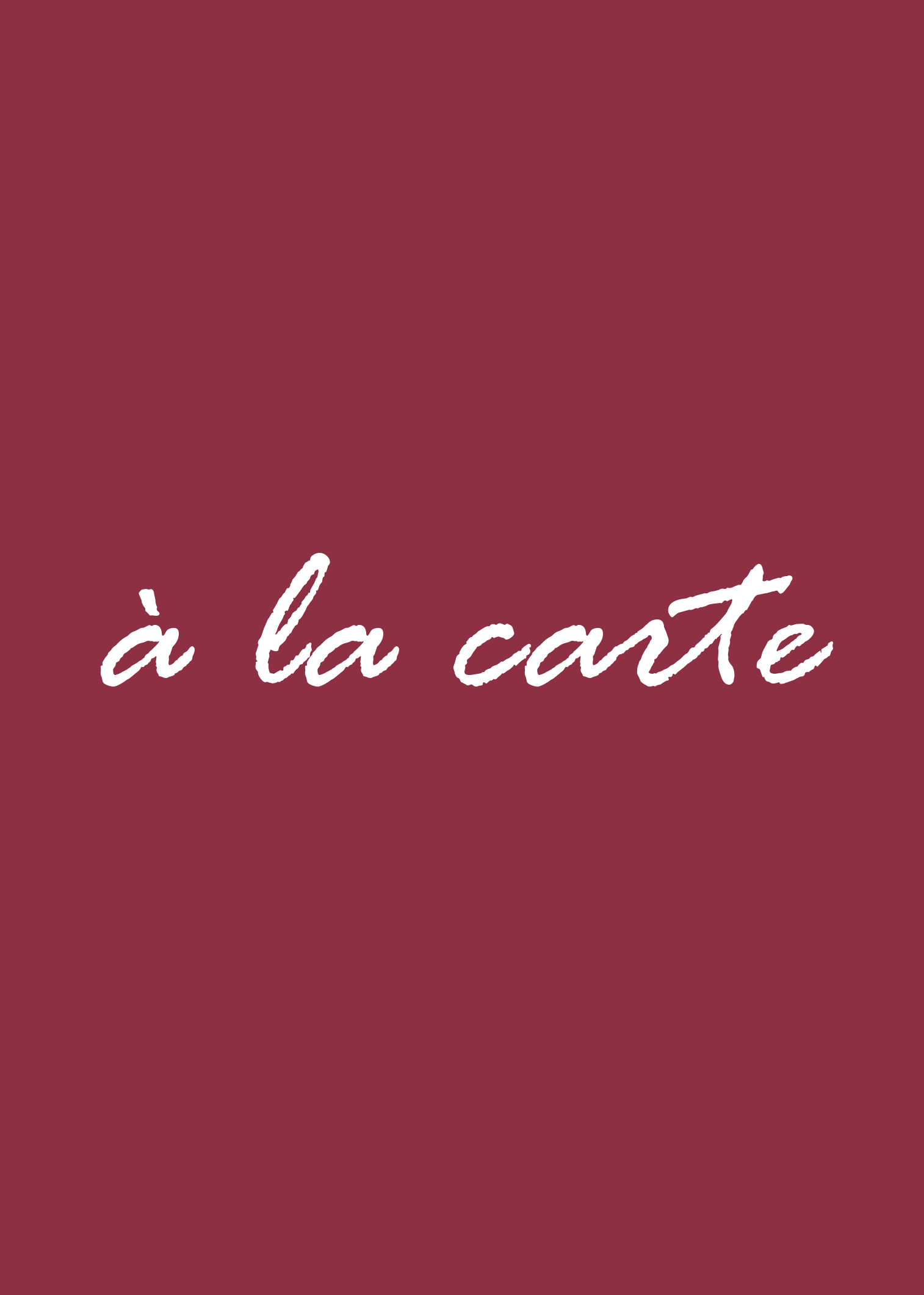 à la carte