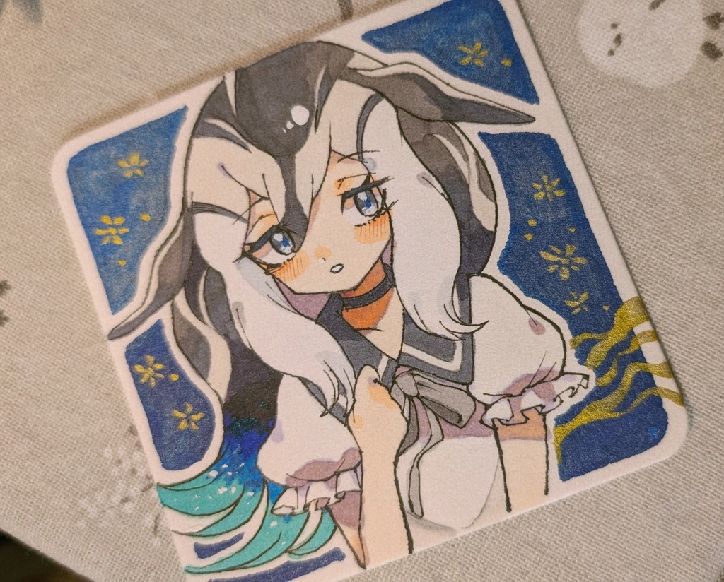 カマイルカちゃん　イラストミニコースター