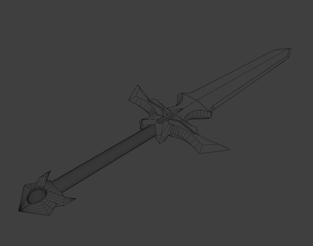 【3Dモデル/FBX・BLEND】赤いネオンのサイバーソード|Cyber BloodNeon Blade 2 v1.0