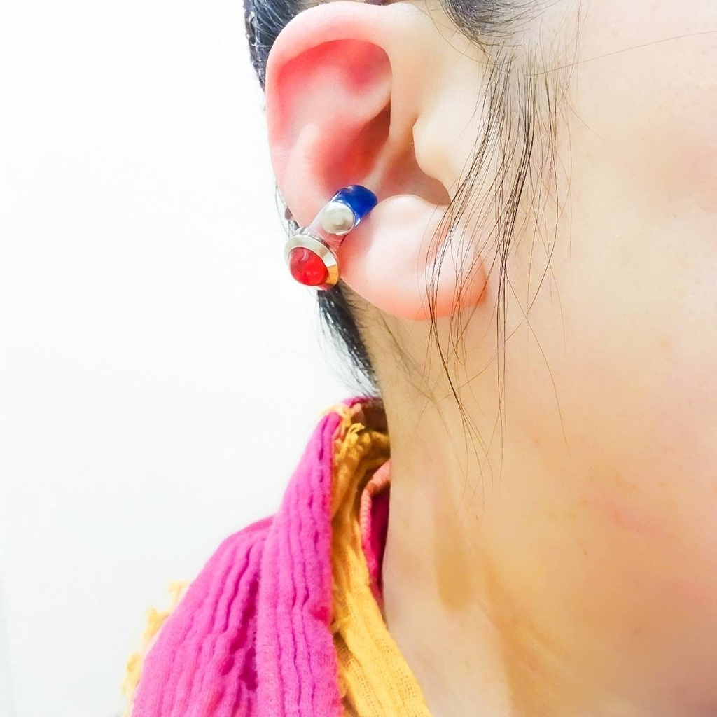 片耳 イヤーカフ 地球防衛軍ぽい 特撮 隊員 長官 メンズ