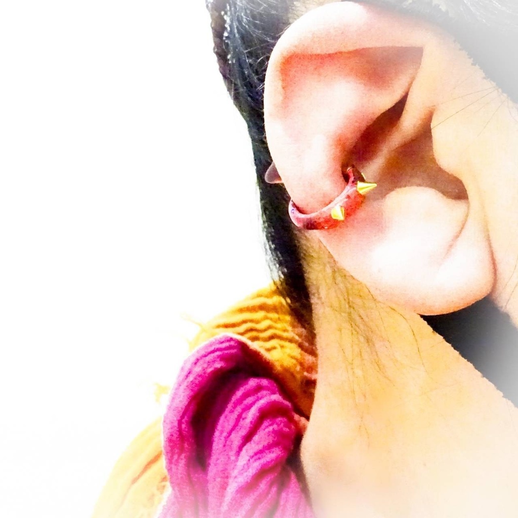 Cat devil な イヤーカフ キャットデビル 片耳 メンズ ユニセックス 猫耳 ねこ スタッズ