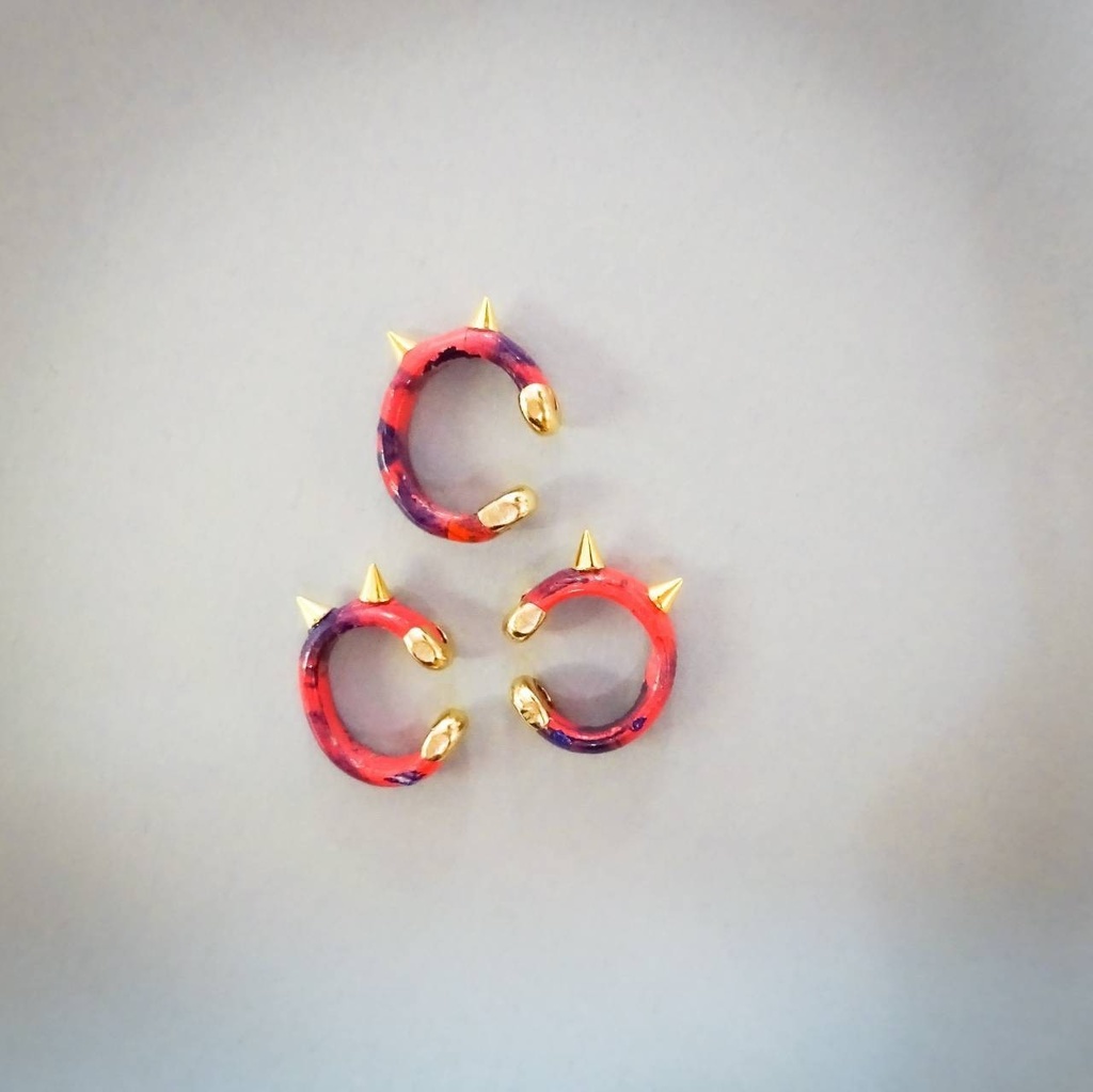 Cat devil な イヤーカフ キャットデビル 片耳 メンズ ユニセックス 猫耳 ねこ スタッズ