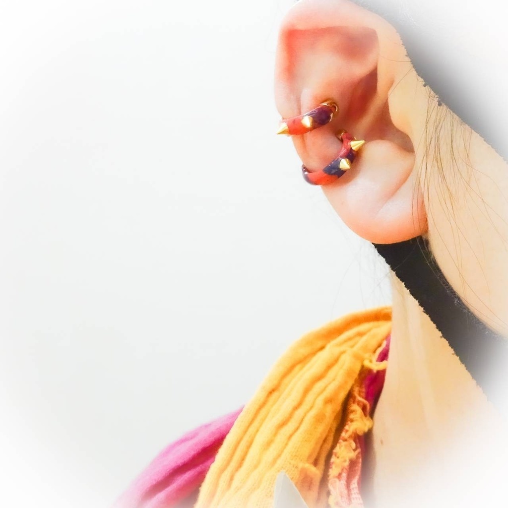 Cat devil な イヤーカフ キャットデビル 片耳 メンズ ユニセックス 猫耳 ねこ スタッズ