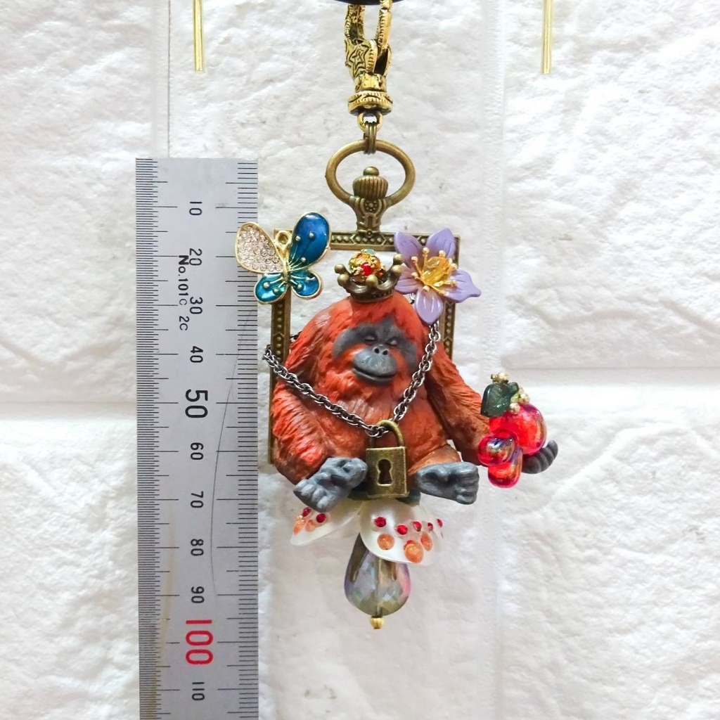 ロック 施錠された オランウータン 森の王様 ペンダントトップ 大ぶり クリスマス Xmas lock