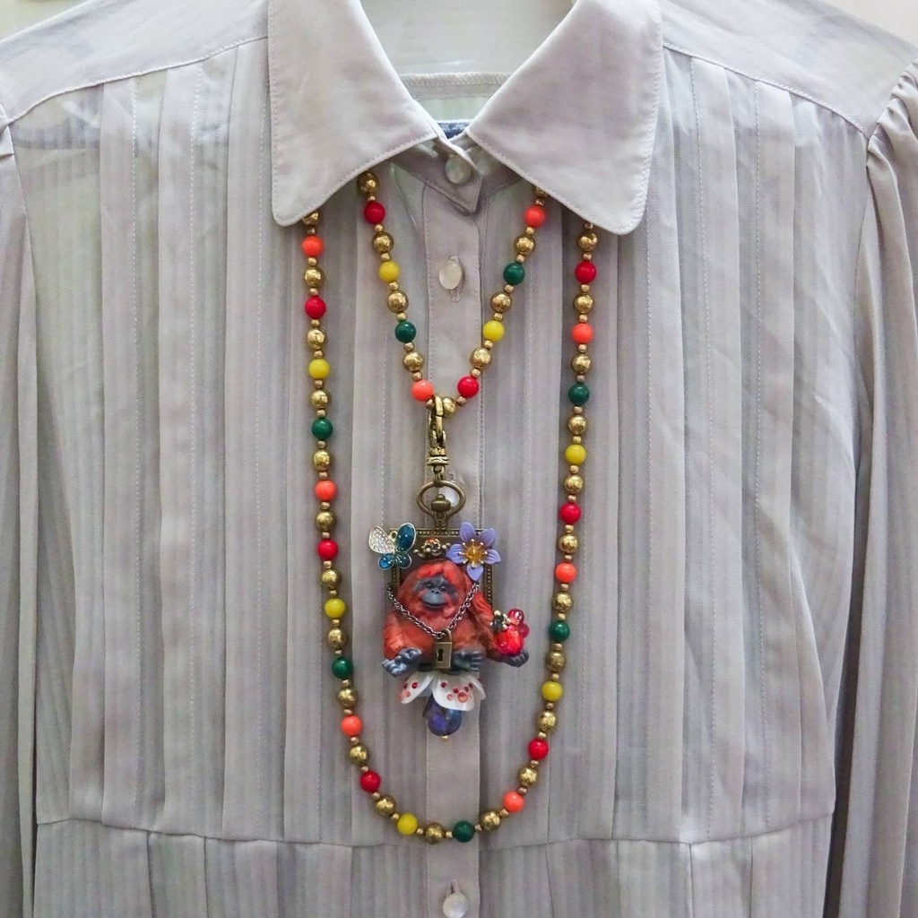 ロック 施錠された オランウータン 森の王様 ペンダントトップ 大ぶり クリスマス Xmas lock