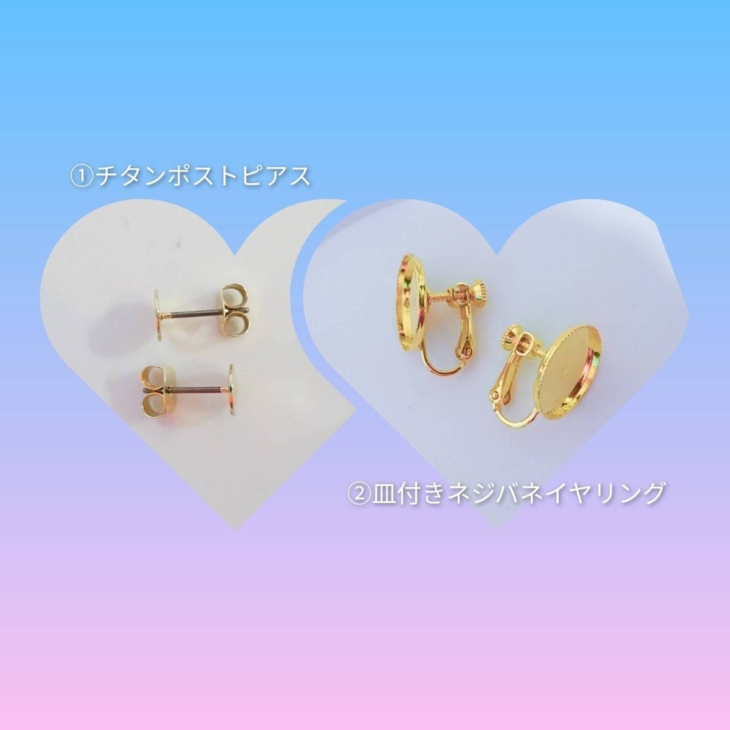 睡蓮の花の下の蛙 カエル ピアス イヤリング かえる 蓮 ハス ガラス ランプワーク