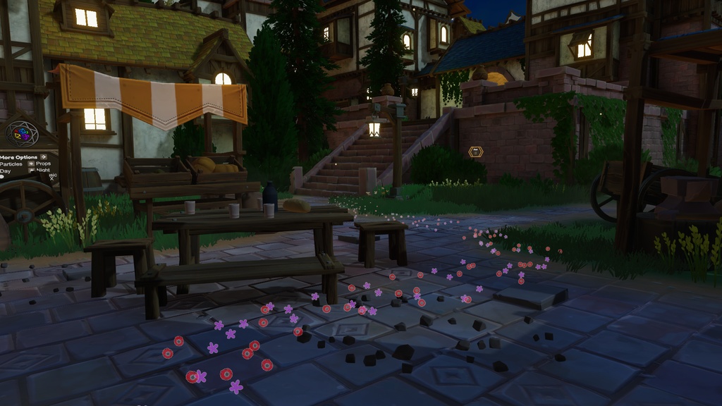 【無料】歩いた場所に花が舞うパーティクル