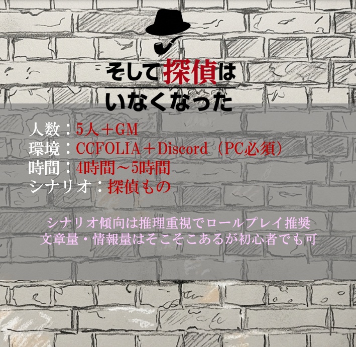 【マーダーミステリー】そして探偵はいなくなった