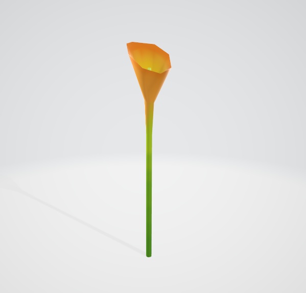 【3Dモデル】ユリの花瓶セット