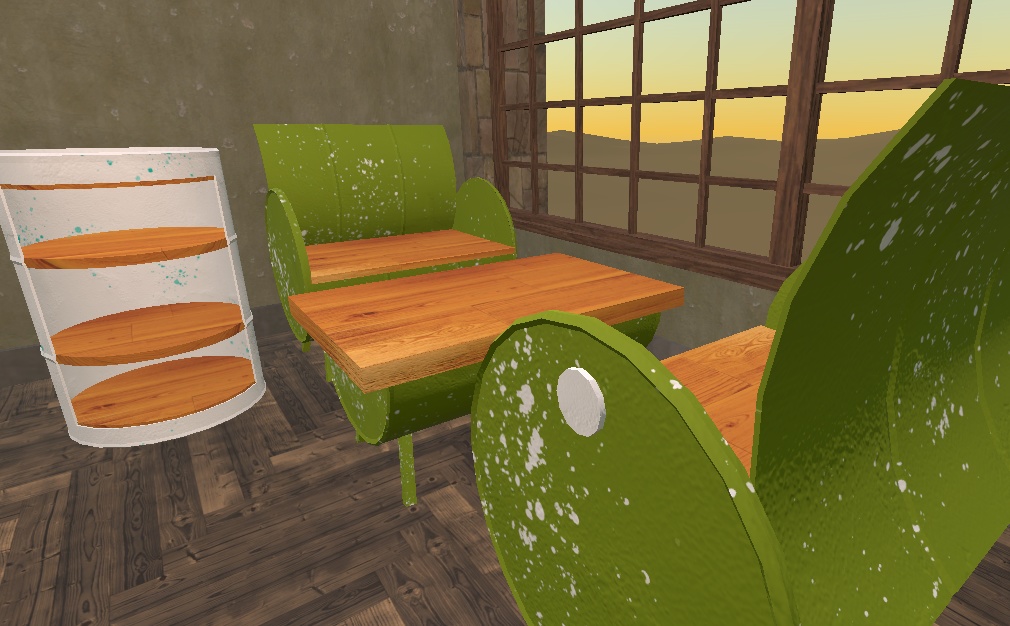 ドラム缶DIY家具セット【3Dモデル】