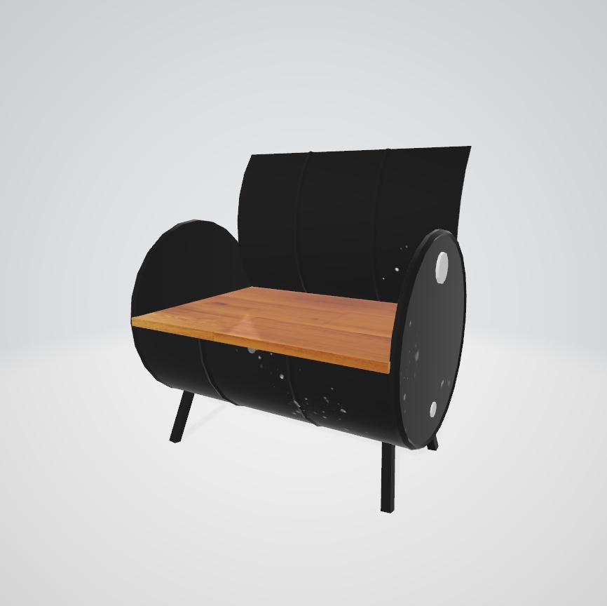 ドラム缶DIY家具セット【3Dモデル】