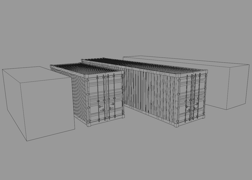 海上輸送コンテナ【3Dモデル】