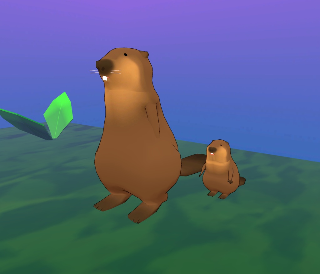 ビーバー&赤ちゃん【VRChatアバター】