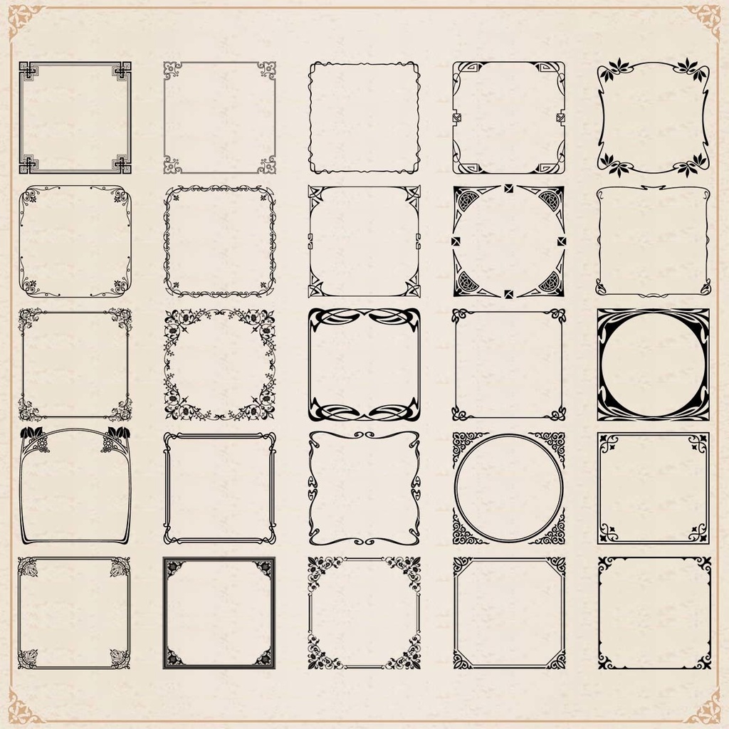 素材 アンティークなフレーム