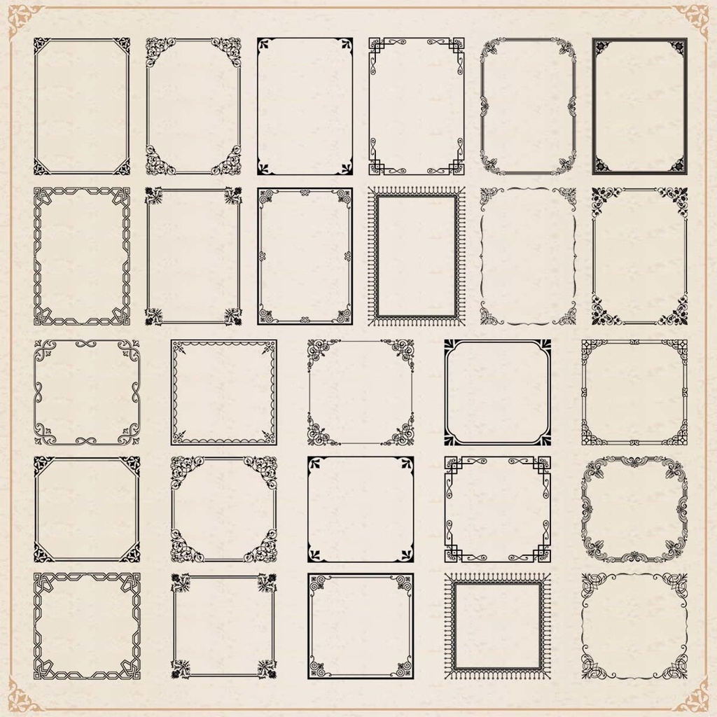 素材 アンティークなフレーム