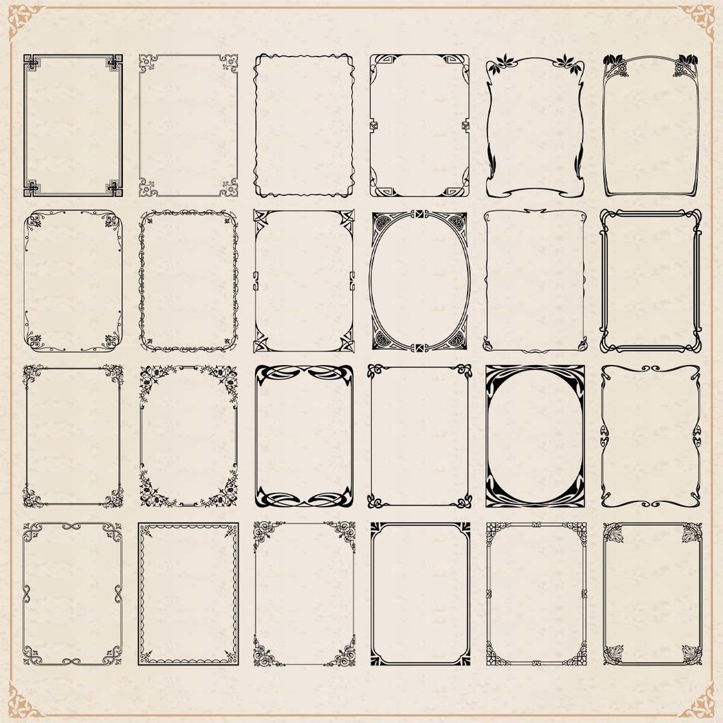 素材 アンティークなフレーム