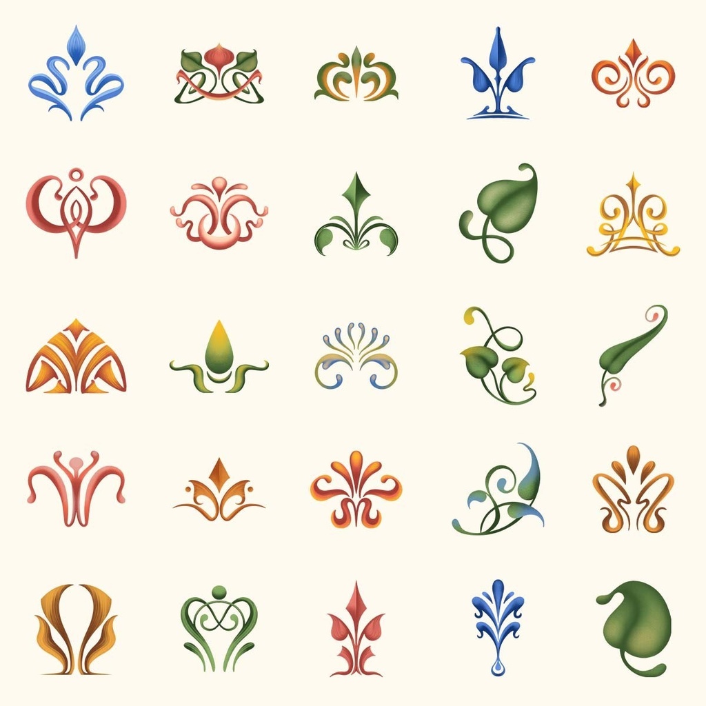 ファンタジック水彩手描きフレーム