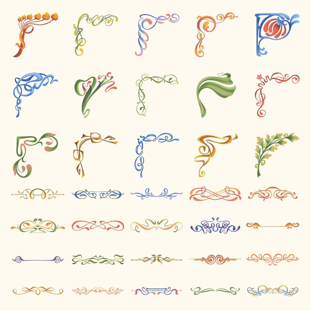 ファンタジック水彩手描きフレーム