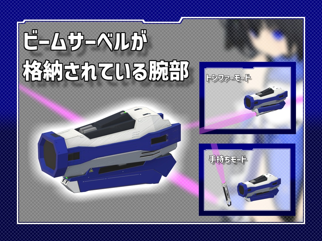ビームサーベルが格納されている腕部