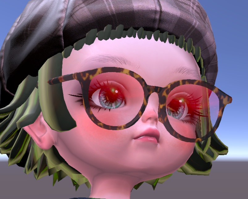 NEW!!!★べっこう柄追加★ボストン型サングラス(VRChat想定)