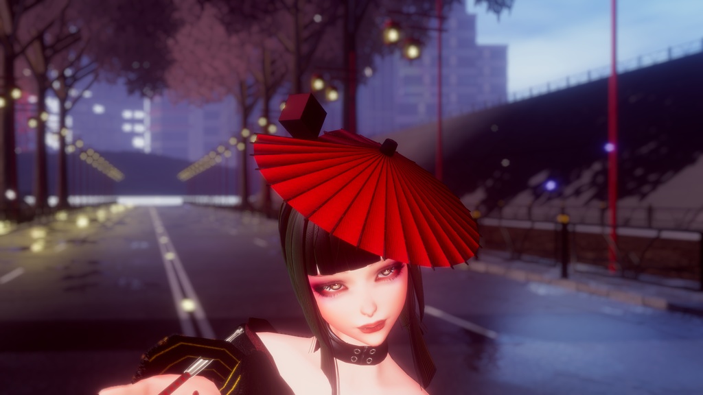 NEW!!!和傘のカチューシャ[VRChat想定]