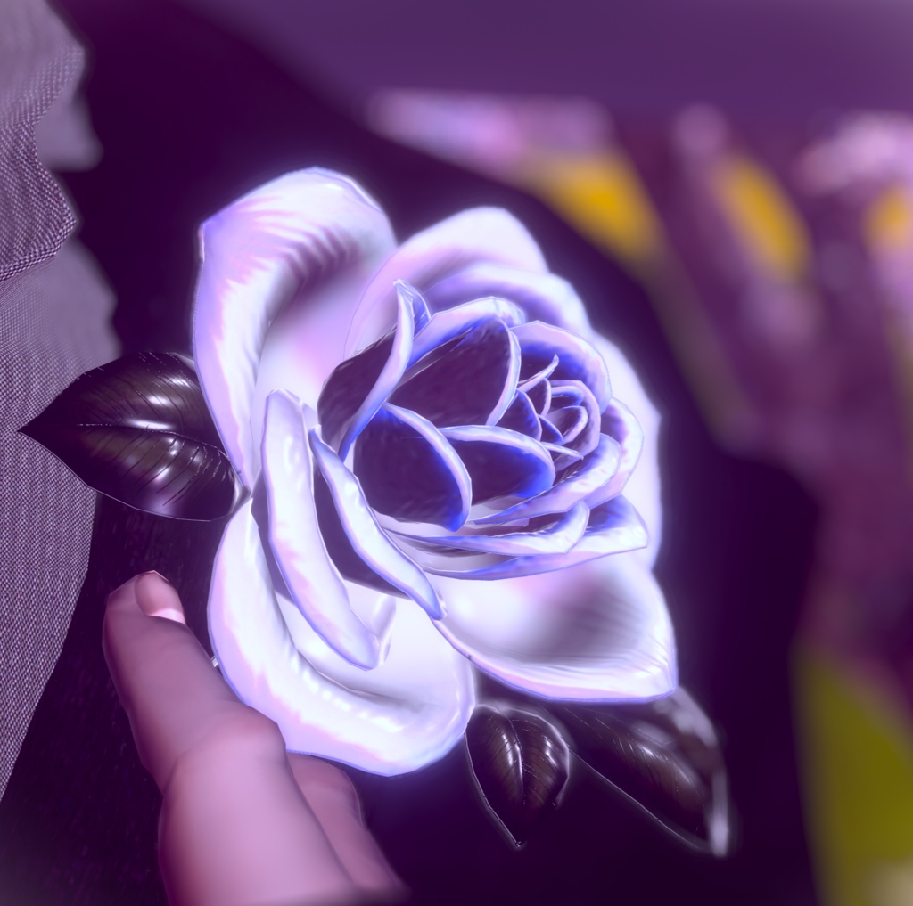 NEW!!!★MA対応★開花する薔薇のフラワーホールアクセサリー[VRChat想定]