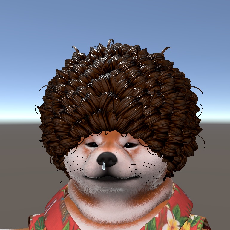 アフロヘアー[VRChat想定]