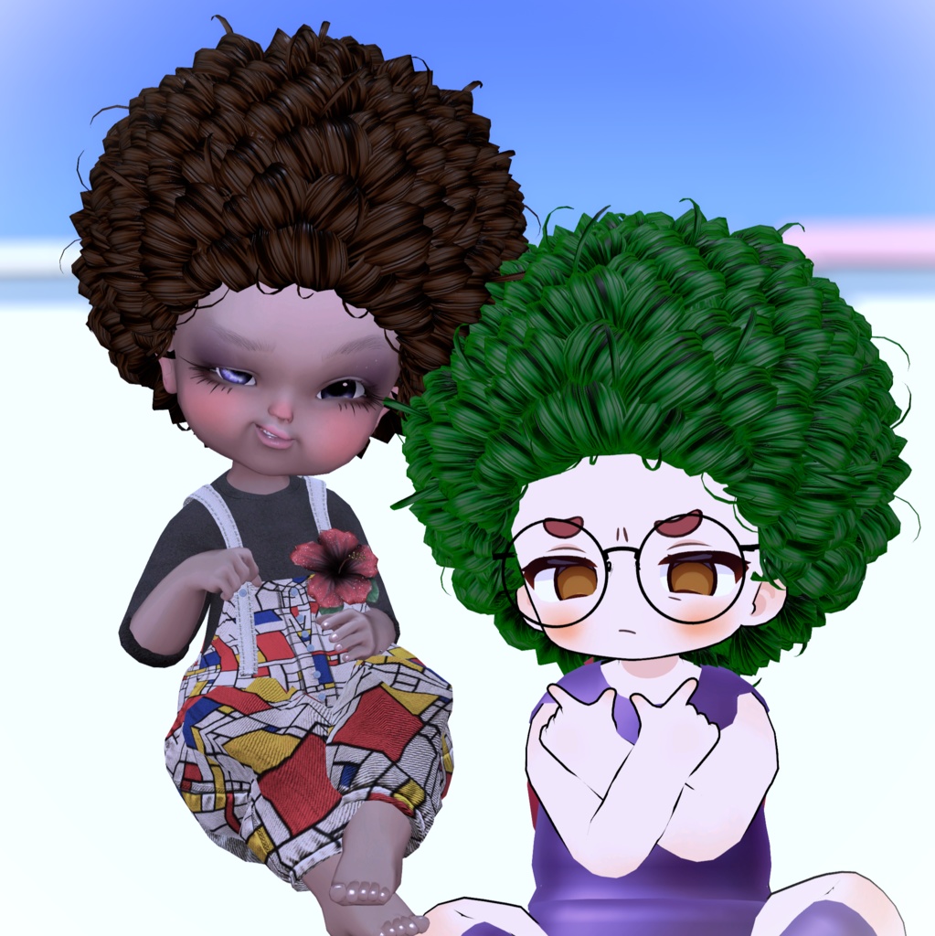 NEW!!!アフロヘアー[VRChat想定]