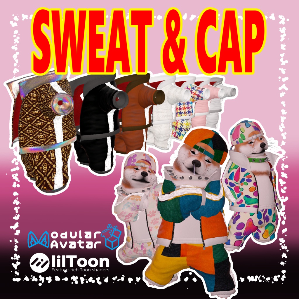 NEW!!!スウェットセットアップとキャップ[VRChat想定めばしば対応] #めばしば