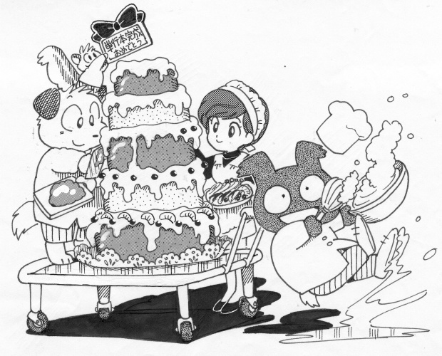 タップくん巨大ケーキ