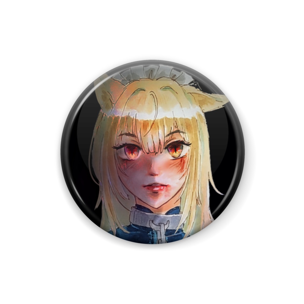 獣のメイドさん缶バッジ