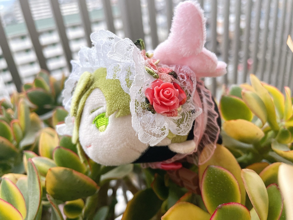 もちもちエンジェルバレンタインバージョン💘ヘッドドレス&てんしのはねセット(おもちサイズ)