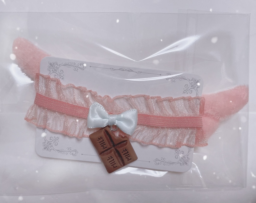 もちもちエンジェルバレンタインバージョン💘ヘッドドレス&てんしのはねセット(おもちサイズ)