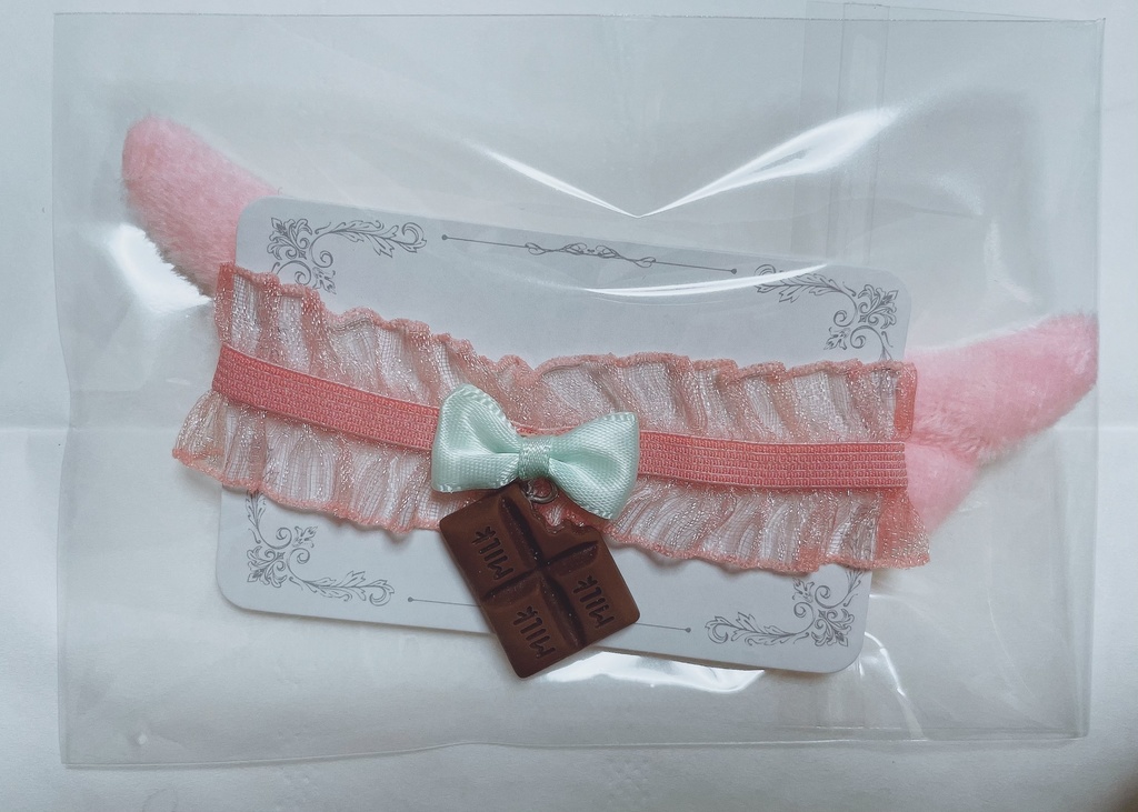 もちもちエンジェルバレンタインバージョン💘ヘッドドレス&てんしのはねセット(おもちサイズ)