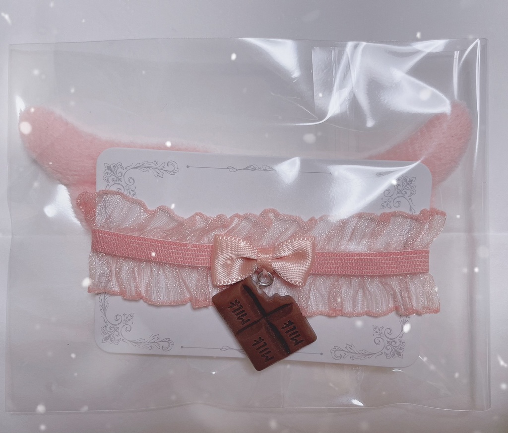 もちもちエンジェルバレンタインバージョン💘ヘッドドレス&てんしのはねセット(おもちサイズ)