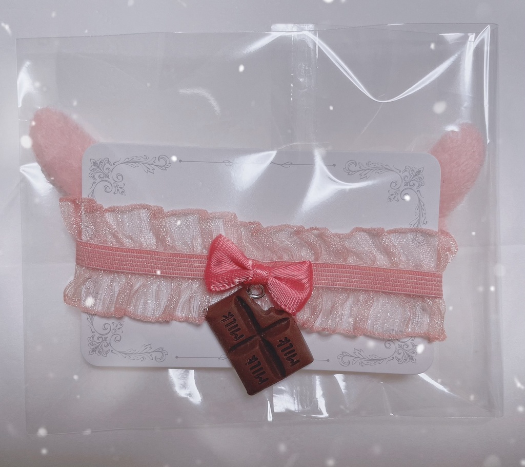 もちもちエンジェルバレンタインバージョン💘ヘッドドレス&てんしのはねセット(おもちサイズ)