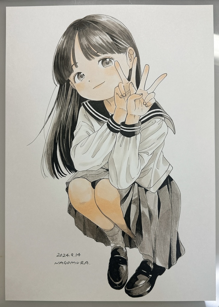 A4直筆原画(セーラー服)
