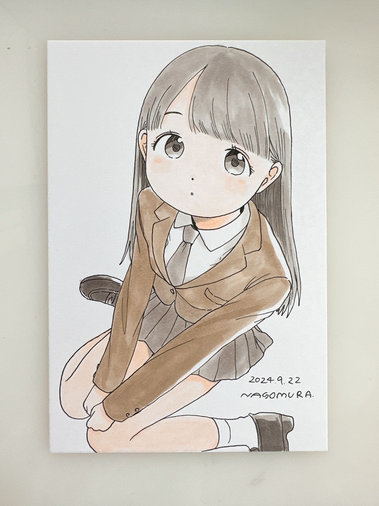 ハガキ原画(ブレザー)