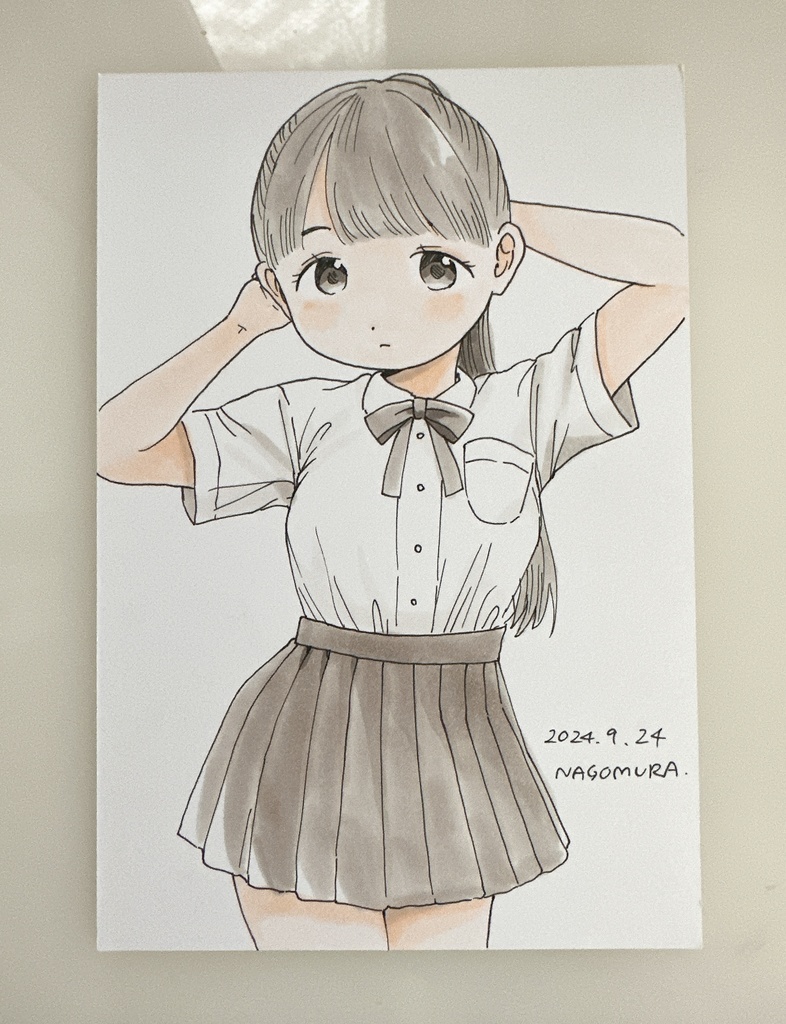ハガキ原画(ポニーテール)
