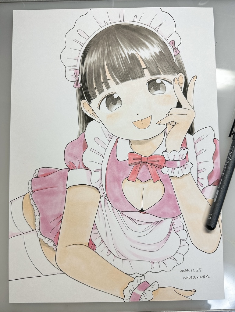 A4原画(ピンクメイド)