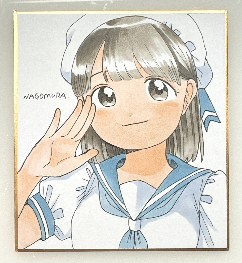 ミニ色紙「小麦肌セーラー」