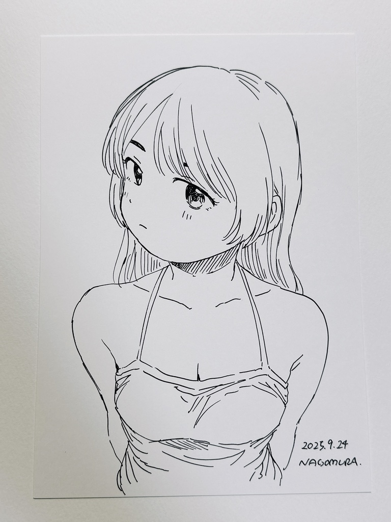 A5ドローイング「ちらり」