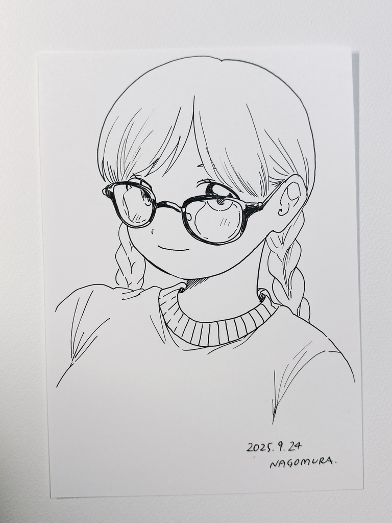 A5ドローイング「眼鏡」